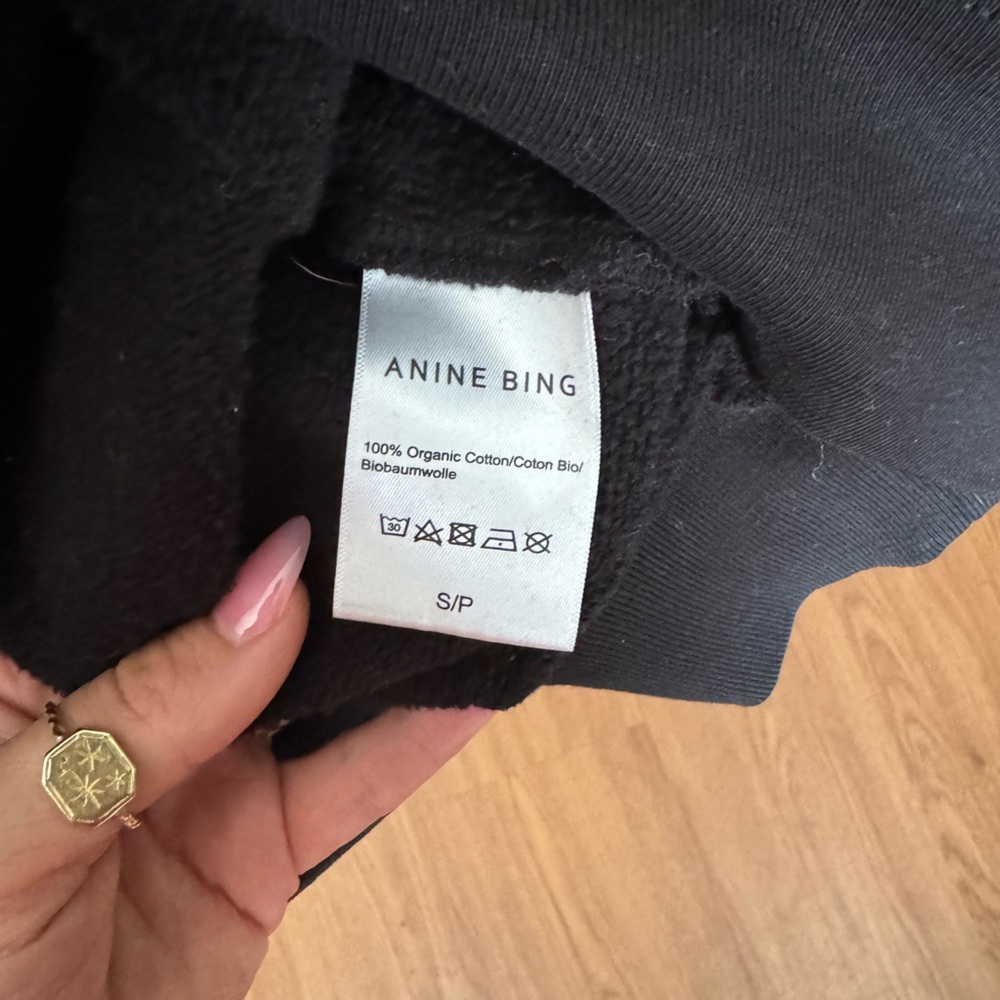 Anine Bing Black Kenny Panther Graphic Sweatshirt small - Picture 4 of 6